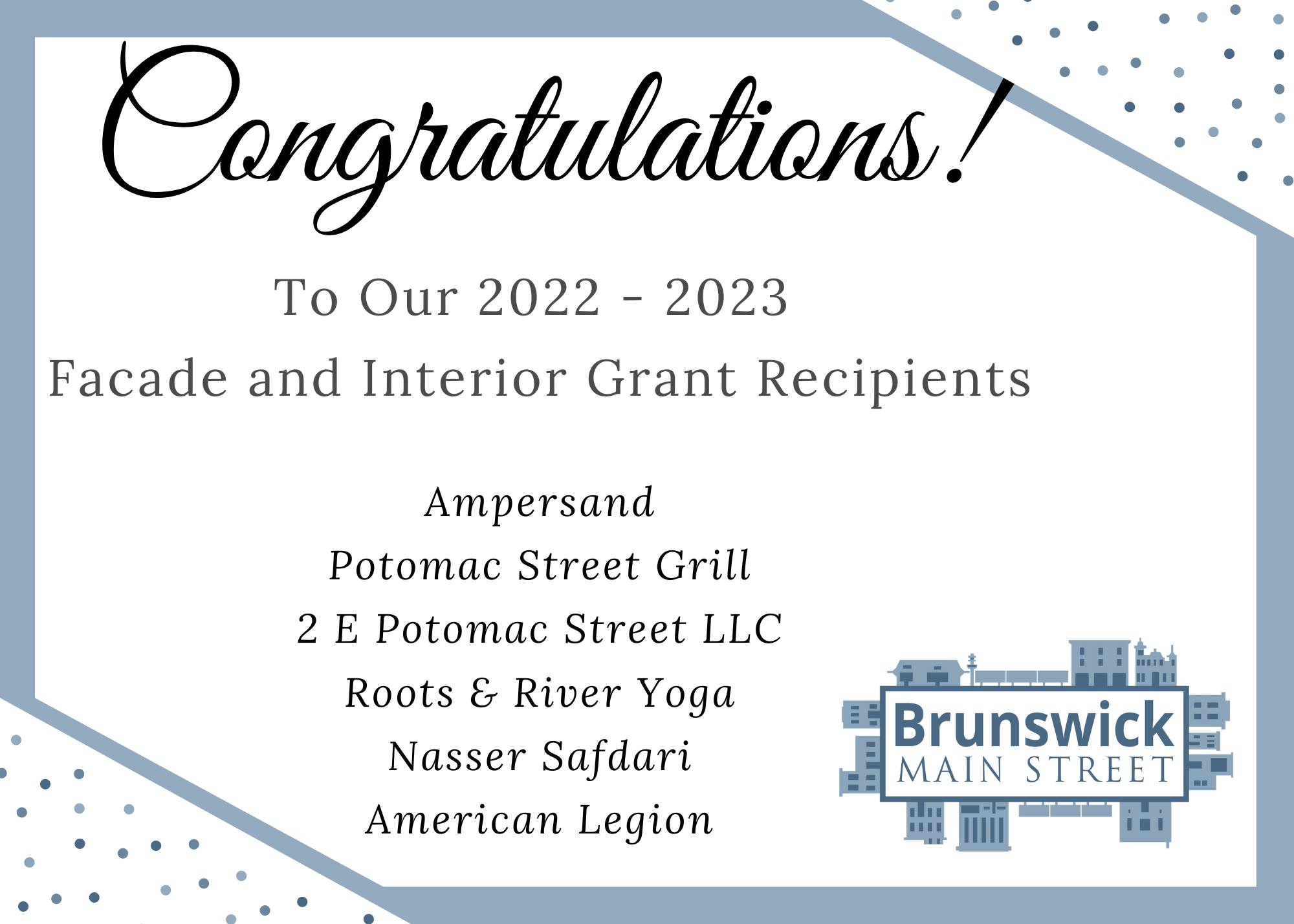2022 Facade Grant Winners