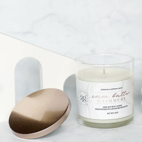 Glittering Grace Designs Cashmere and Cocoa Butter Candle