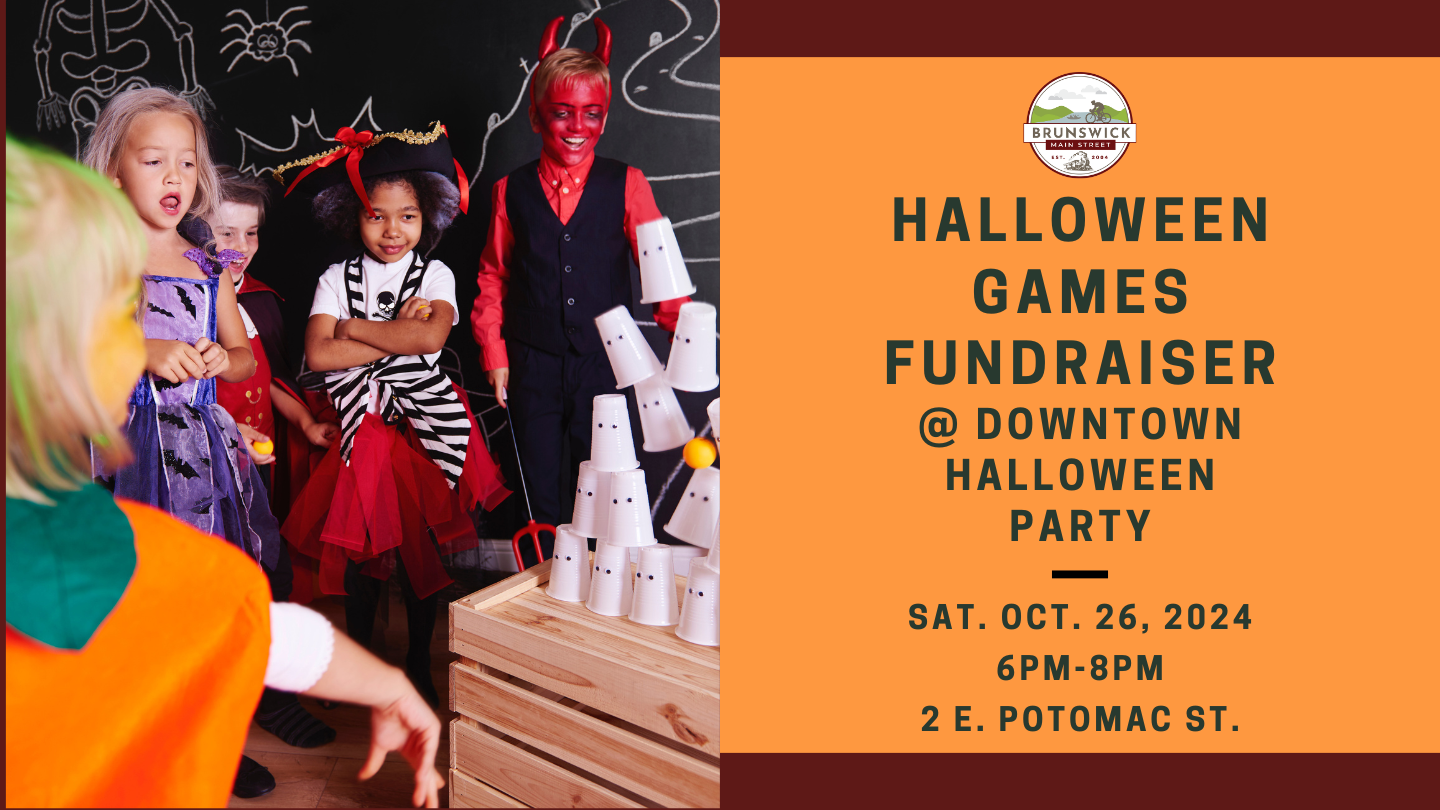 Halloween Games Fundraiser @ Downtown Halloween Party - Sat 10/26/2024, 6-8pm - 2 E Potomac St