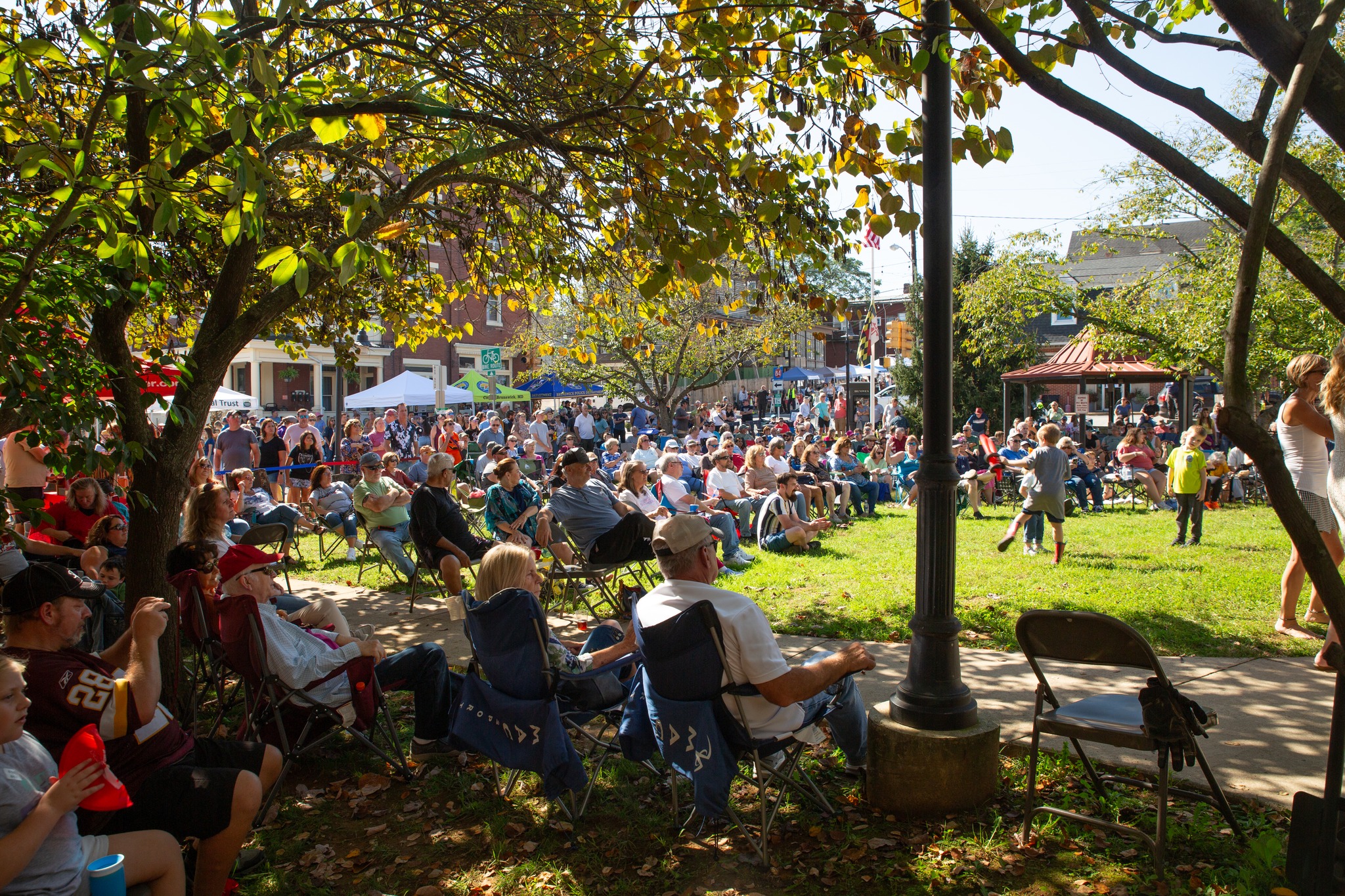A large crowd during Railroad Days in Brunswick, Maryland.